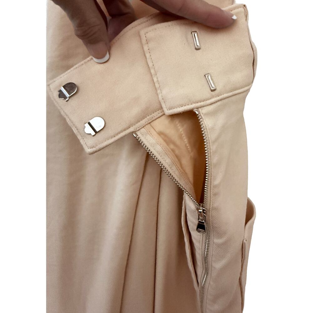 Tibi Beige One-Shoulder Wide-Leg Jumpsuit - Picture 6 of 11